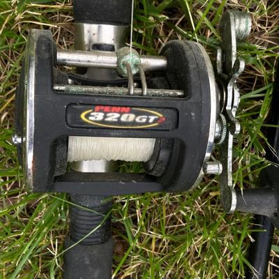 LOT 63: Collection of Three Fishing Rods and Reels - Daiwa, Okuma, Penn and Shimano
