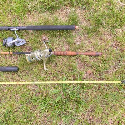 LOT 63: Collection of Three Fishing Rods and Reels - Daiwa, Okuma, Penn and Shimano