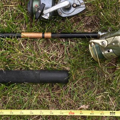 LOT 63: Collection of Three Fishing Rods and Reels - Daiwa, Okuma, Penn and Shimano