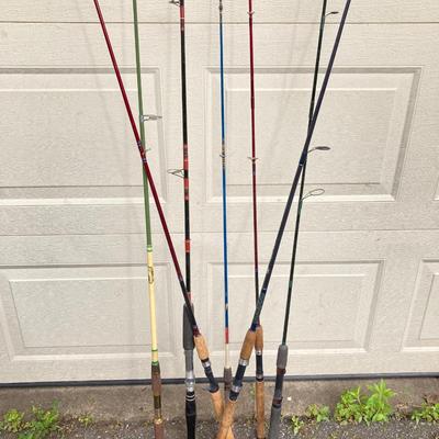 LOT 70: Large Collection of Assorted Sized Fishing Rods - Berkley, Penn, Silstar, Trimarc and More