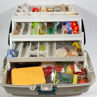 LOT 71: Plastimo Mini-B Compass in Original Box with Collection of Tackle, The Saltwater Fisherman's Bible and More