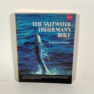 LOT 71: Plastimo Mini-B Compass in Original Box with Collection of Tackle, The Saltwater Fisherman's Bible and More