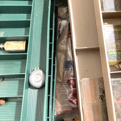 LOT 72: YCM Compass with Three Tackleboxes and Contents