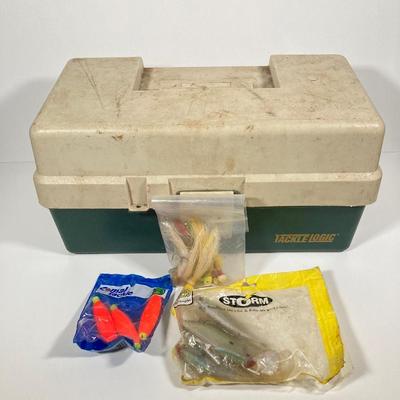 LOT 73: Black EON and Tackle Logic Tackleboxes with Bait, Lures, Tackle and More