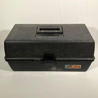 LOT 73: Black EON and Tackle Logic Tackleboxes with Bait, Lures, Tackle and More
