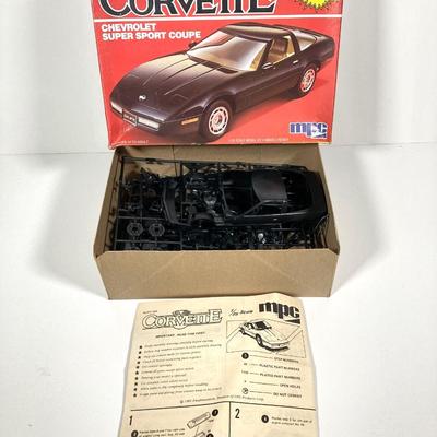 LOT 76: Vintage Toy Corvette Model Collection - 53 AMT Ertl, 62 AMT Ertl and MPC Super Sport Coupe