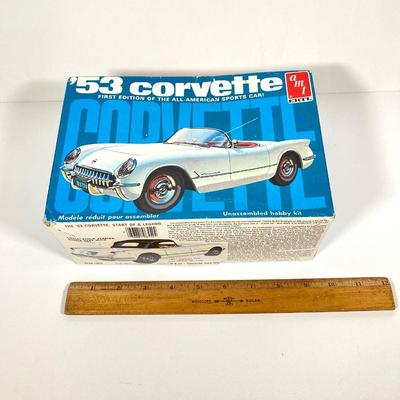 LOT 76: Vintage Toy Corvette Model Collection - 53 AMT Ertl, 62 AMT Ertl and MPC Super Sport Coupe