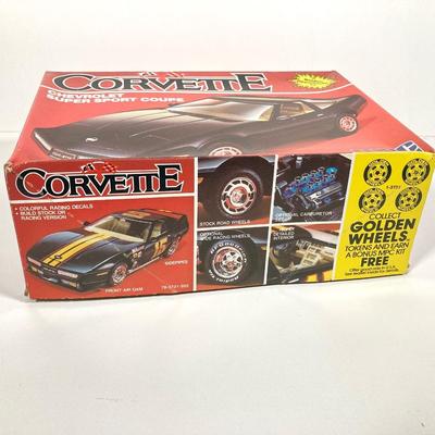 LOT 76: Vintage Toy Corvette Model Collection - 53 AMT Ertl, 62 AMT Ertl and MPC Super Sport Coupe