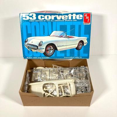 LOT 76: Vintage Toy Corvette Model Collection - 53 AMT Ertl, 62 AMT Ertl and MPC Super Sport Coupe