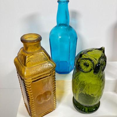 LOT 79: Collection of Colored / Clear Glass Bottles - Bitters, Wheaton and More