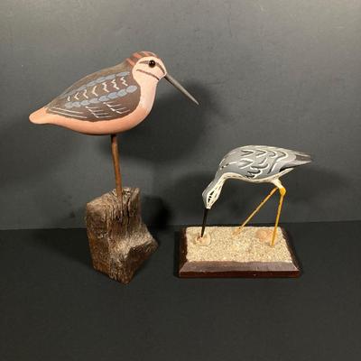 LOT 80: Hand Crafted Bird Collection - Carved Wood and Ceramic