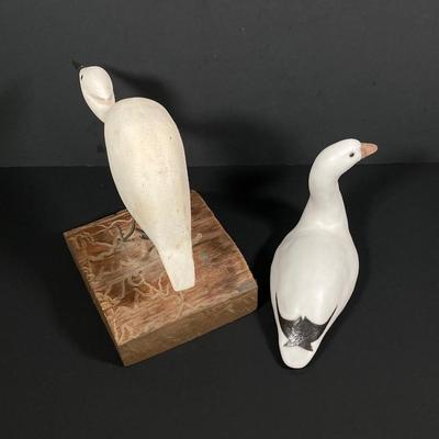 LOT 80: Hand Crafted Bird Collection - Carved Wood and Ceramic
