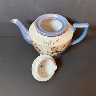 LOT 88: Collection of Hand Painted China including a Tea Set, Salt/Pepper Shakers & Decorative Plate