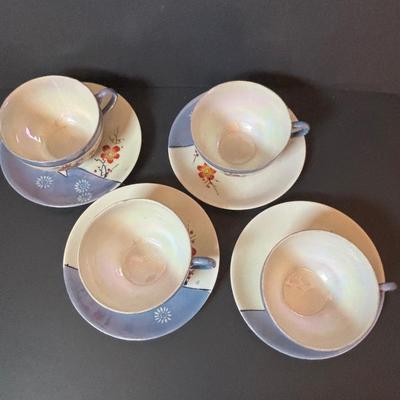 LOT 88: Collection of Hand Painted China including a Tea Set, Salt/Pepper Shakers & Decorative Plate