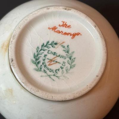 LOT 92: Royal Stafford & Queens Rosina China Co. Dessert Plates, 24k Hand Decorated Creamer/Sugar Bowl & More