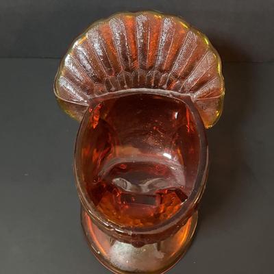 LOT 97: Vintage Amberia Lidded Turkey Dish & Hen on a Nest