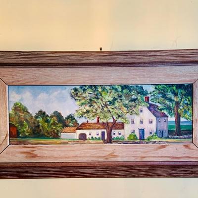 LOT 109 Rustic Framed Scenic Rural Wall Art