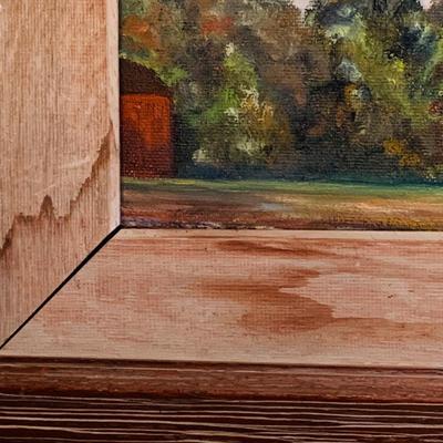 LOT 109 Rustic Framed Scenic Rural Wall Art