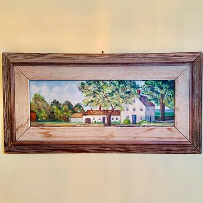 LOT 109 Rustic Framed Scenic Rural Wall Art