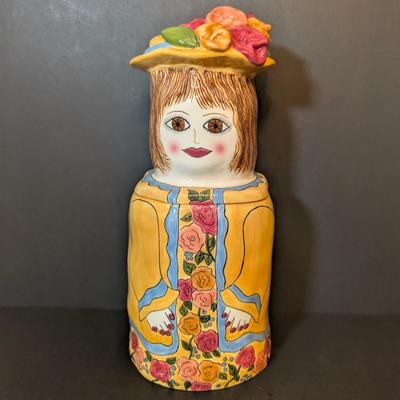 LOT 110: Bella Casa by Ganz Susan Paley "Minna" Cookie Jar & "Roseann" Vase