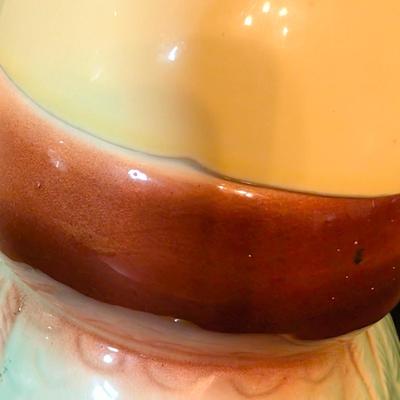 LOT 114: Vintage Bisque Bird/Chick with Storybook Cookie Jar