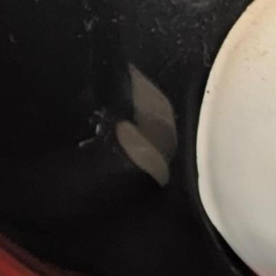 LOT 121: White & Black Cat w/Red Bowtie Cookie Jar