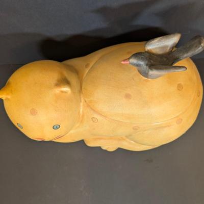 LOT 122: Sakura Debbie Mumm Orange Cat Cookie Jar