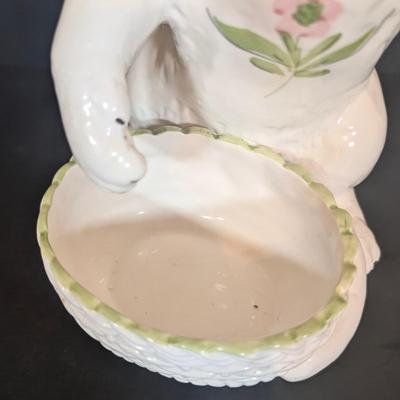 LOT 123: Zanolli Hand Painted Cat Planter along with Three Kitten Teapots