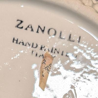 LOT 123: Zanolli Hand Painted Cat Planter along with Three Kitten Teapots