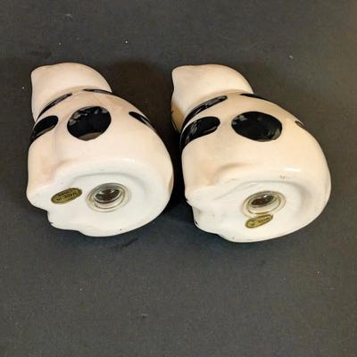 LOT 127F: Large Vintage/Antique Collection Of Black/Black & White Cat Salt & Pepper Shakers, Shows Appropriate Age Wear