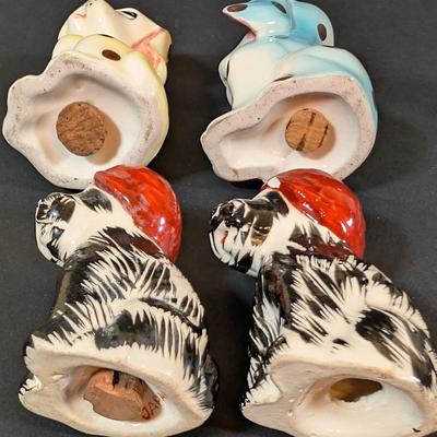 LOT 134: Vintage Made in Japan Bulldog Ashtrays/Trinket Dishes, Spotted Dog Salt/Pepper Shakers and Scottie Doa Salt/Pepper Shakers