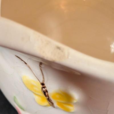 LOT 135: Vintage Enesco Poodle Dog & Butterfly Salt/Pepper, Creamer/Sugar Set,