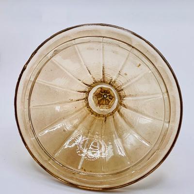 LOT 163: Vintage Jeanette Scottie Dog Marigold Glass Trinket Box/ Candy Dish and Lid Candy Dish/Jar
