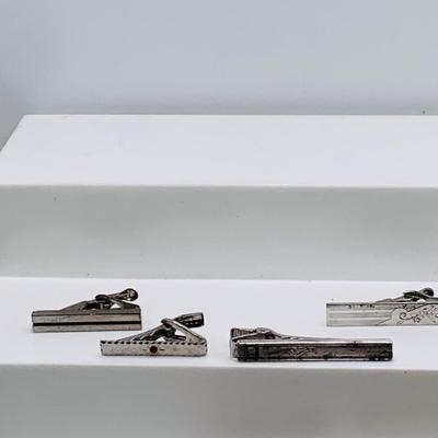 LOT 164: Large Assortment of Vintage Tie Bars and a Seiko Watch