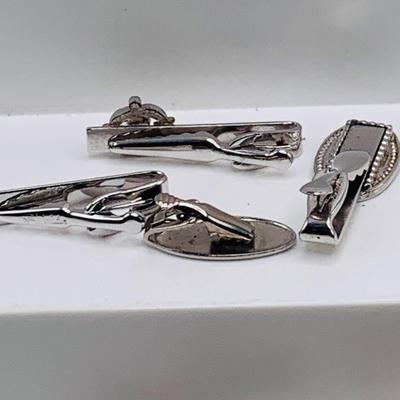 LOT 164: Large Assortment of Vintage Tie Bars and a Seiko Watch