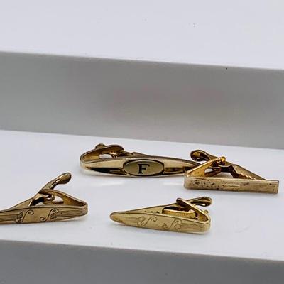LOT 164: Large Assortment of Vintage Tie Bars and a Seiko Watch