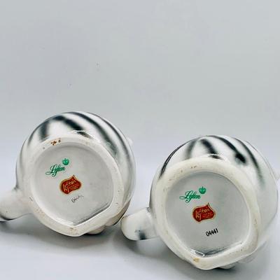 LOT 168: Adorable Lefton Kitty Cat Serving Set Including Two (2) Mugs, Salt and Pepper Shakers, Creamer and Sugar Bowl and Spoon Rest