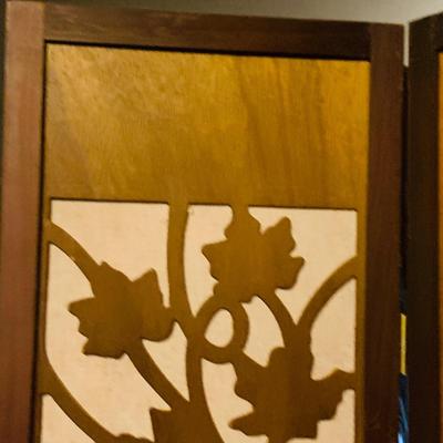 LOT 170: Vintage Three (3) Panel Wood Screen