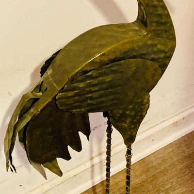 LOT 171: Crane/Heron Metal Statue
