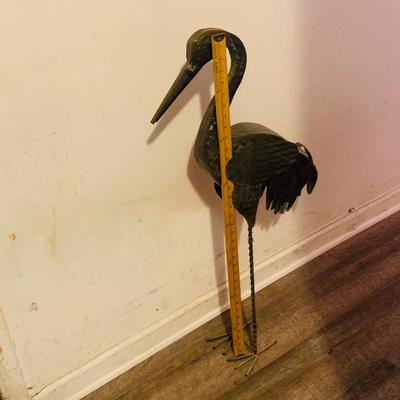 LOT 171: Crane/Heron Metal Statue