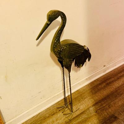 LOT 171: Crane/Heron Metal Statue