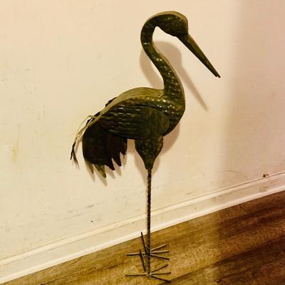 LOT 171: Crane/Heron Metal Statue