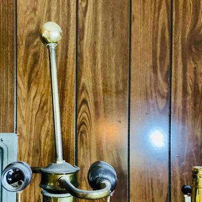LOT 172: Set of Three (3) Brass Table Lamps