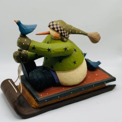 LOT 175: Assortment of Ceramic and Porcelain and Other Holiday Snowmen Featuring Two (2) Lenox Figurines and Willirays Studio Resin...