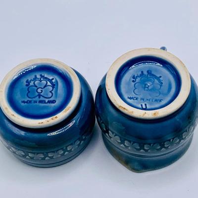 LOT 176: Irish Crystal and More Including Shannon Crystal Candlesticks and Square Basket, Belleek Ornament and More