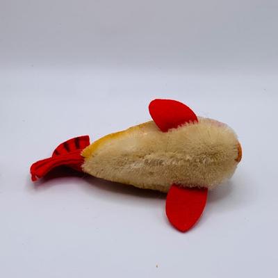 LOT 177: Vintage Steiff Cat Hand Puppet and Steiff Gold Fish Plush