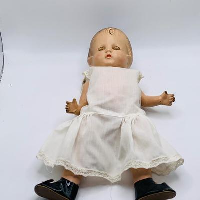 LOT 178: Collection of Vintage Toys Including Composite Doll, Disney Three Little Pigs Anniversary Plates, Mickey Mouse Digital. Clock...