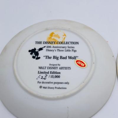 LOT 178: Collection of Vintage Toys Including Composite Doll, Disney Three Little Pigs Anniversary Plates, Mickey Mouse Digital. Clock...