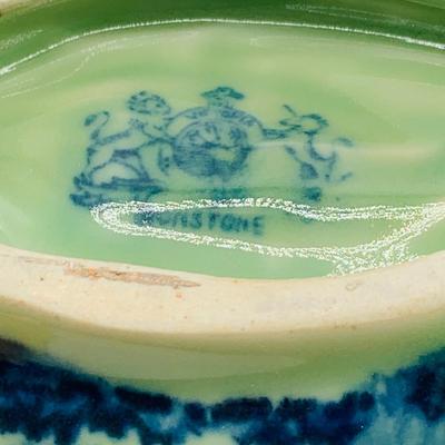 LOT 180: Victoria Ware Ironstone Bowl, Ceramic Cat Planter, Vintage Dog Picture, and Much More