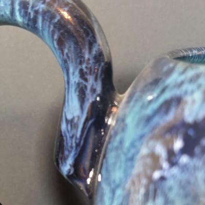LOT 191: H. Berger Wien Ceramic Blue Cat Pitcher, Hand Painted Italian Kitty Pitcher and More